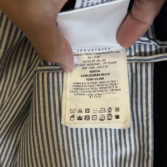 Moncler Gamme Bleu Down Wool Classe 1 Full Zip Jacket - Men's Size 0 / XS - Picture 10 of 16